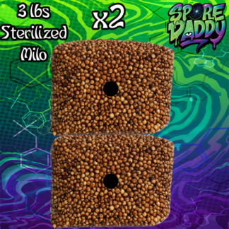 Sterilized Milo Sorghum Grain Spawn | Double Pack | 3 lbs