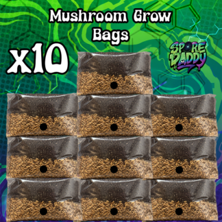 Mushroom Grow Bag | 10 Pack Bundle | Manure Substrate with Hydrated Oats